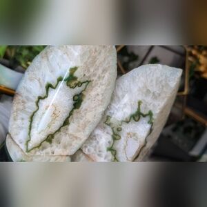 Brazilian Agate Quartz Crystal Book Ends 2pcs